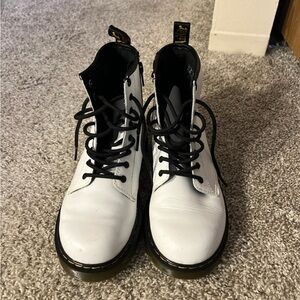 Dr. Martens Kids White and Black Boots